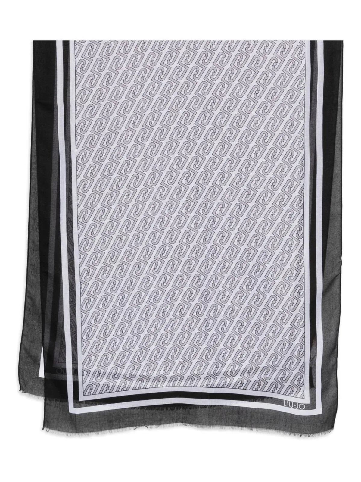Liu •jo Liu Jo Black Wool Patterned Scarf