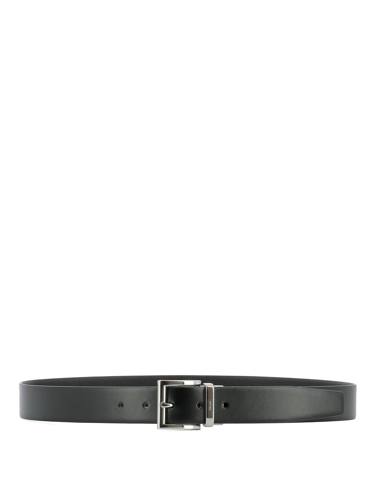Saffiano Double Leather Black Belt