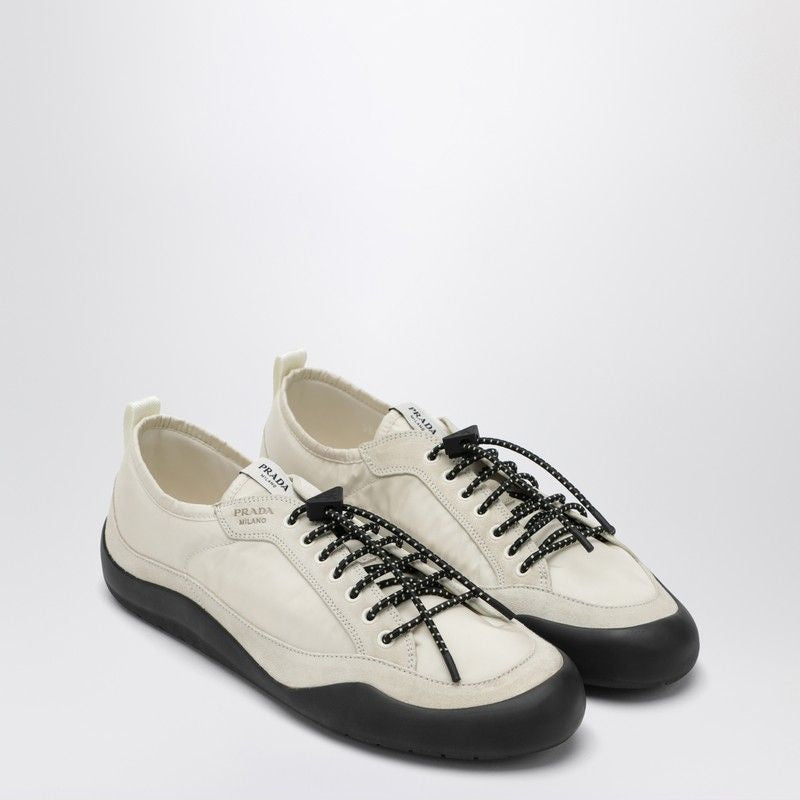 Speedrock Sneakers In Ivory Renylon And Suede
