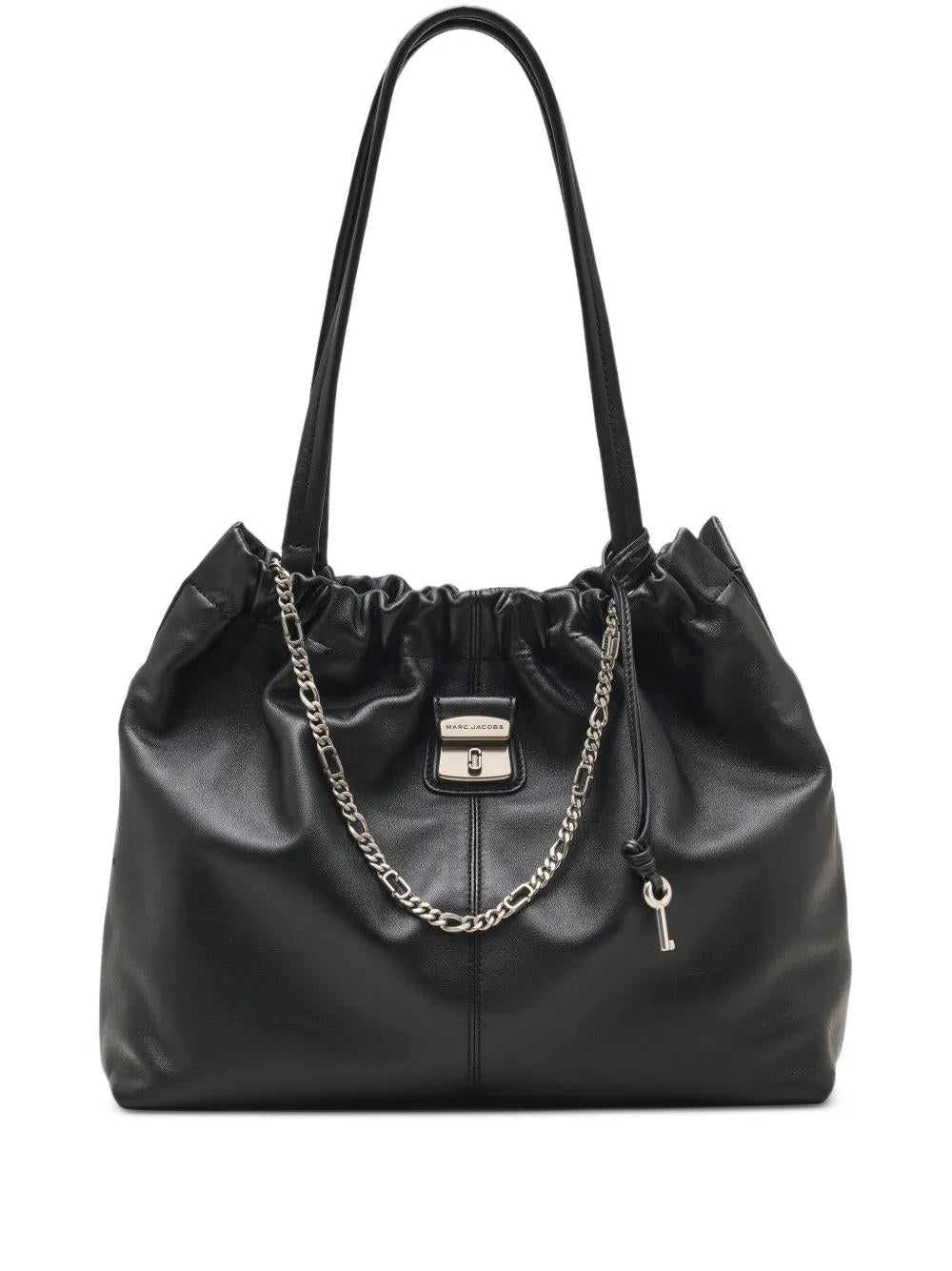 Cristina Tote With Chain Embellishments And Drawstring Closure