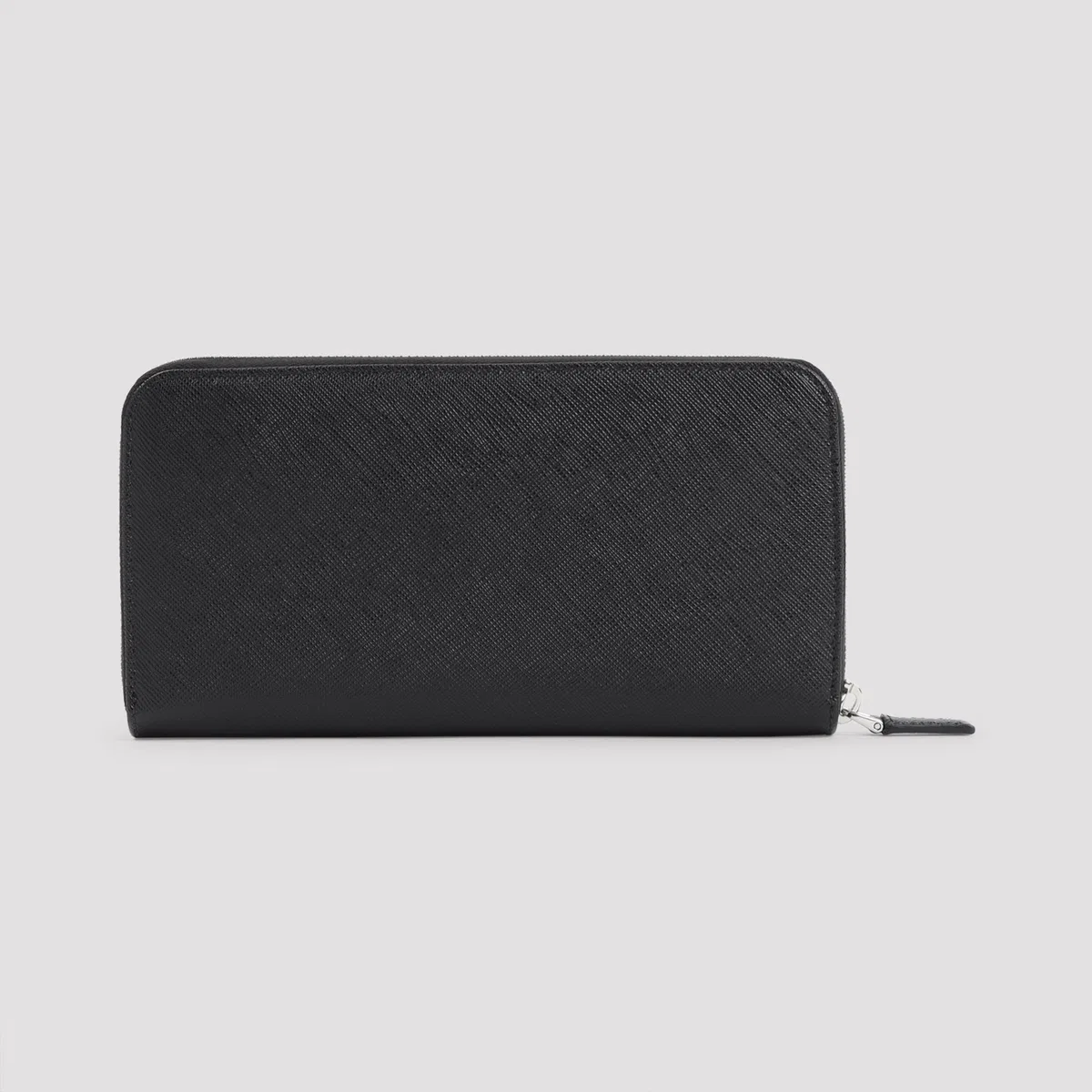 Prada Black Zip Aroud Wallet In Black