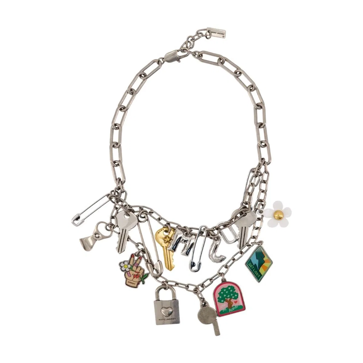 Pop Americana Charm Necklace - - Metal - Silver