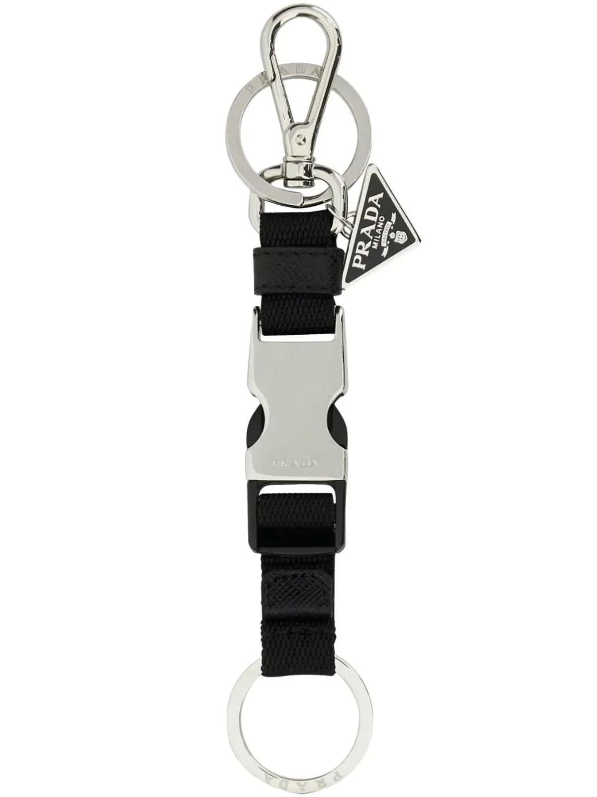 Black Fabric Keyring