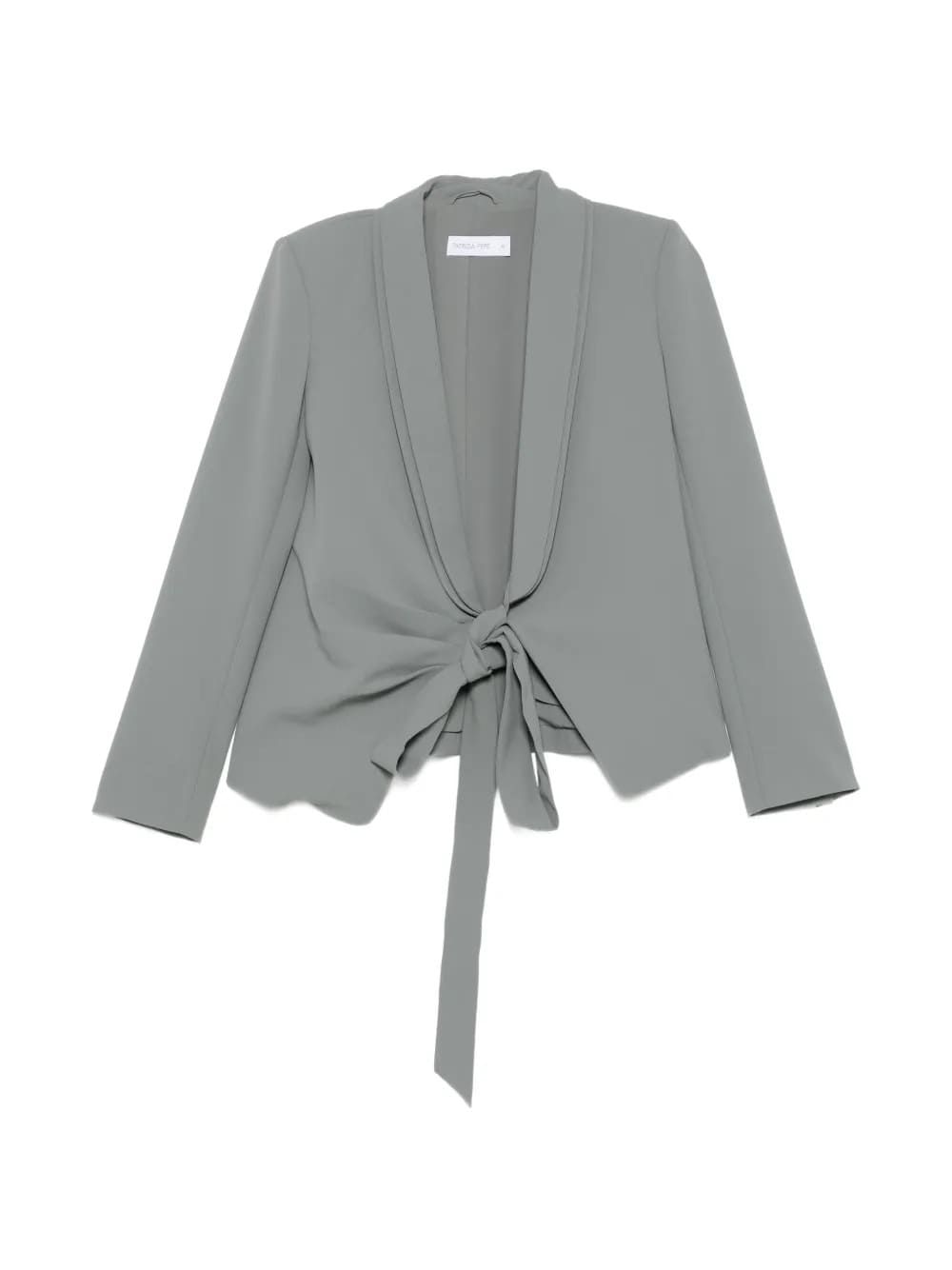Wrap-Design Tie-Fastening Jacket