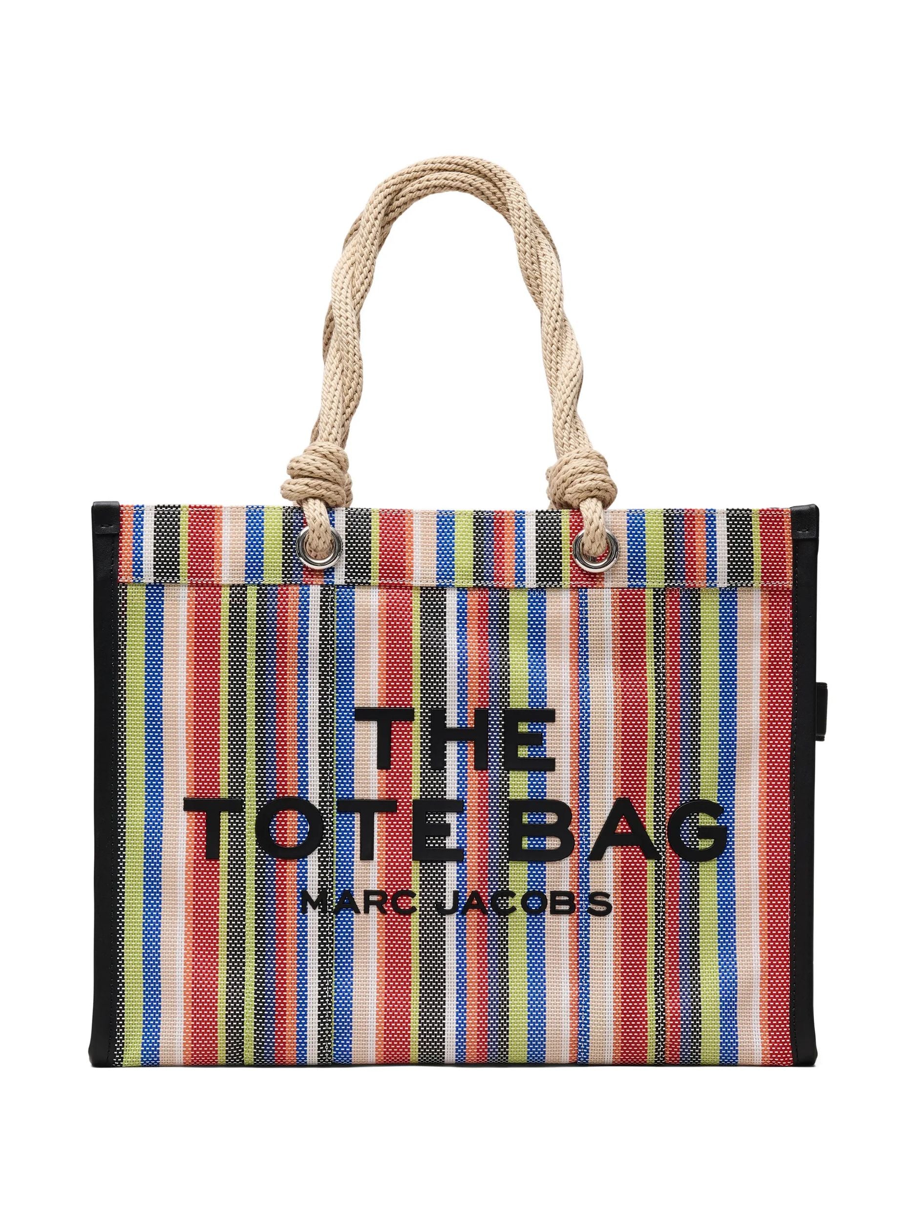 The Stripe Mesh Large Tote Bag