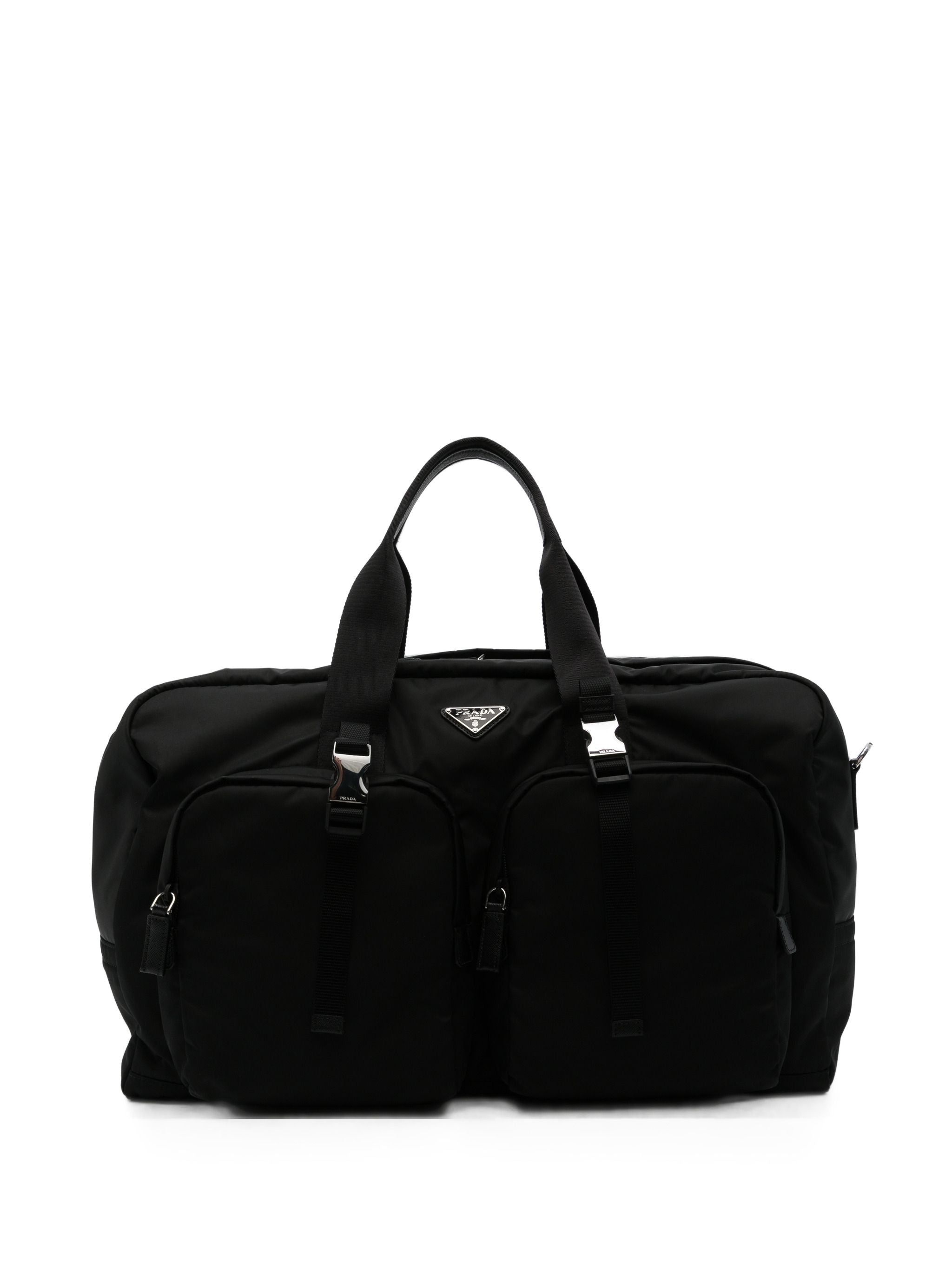 Re-Nylon Logo-Plaque Luggage Bag