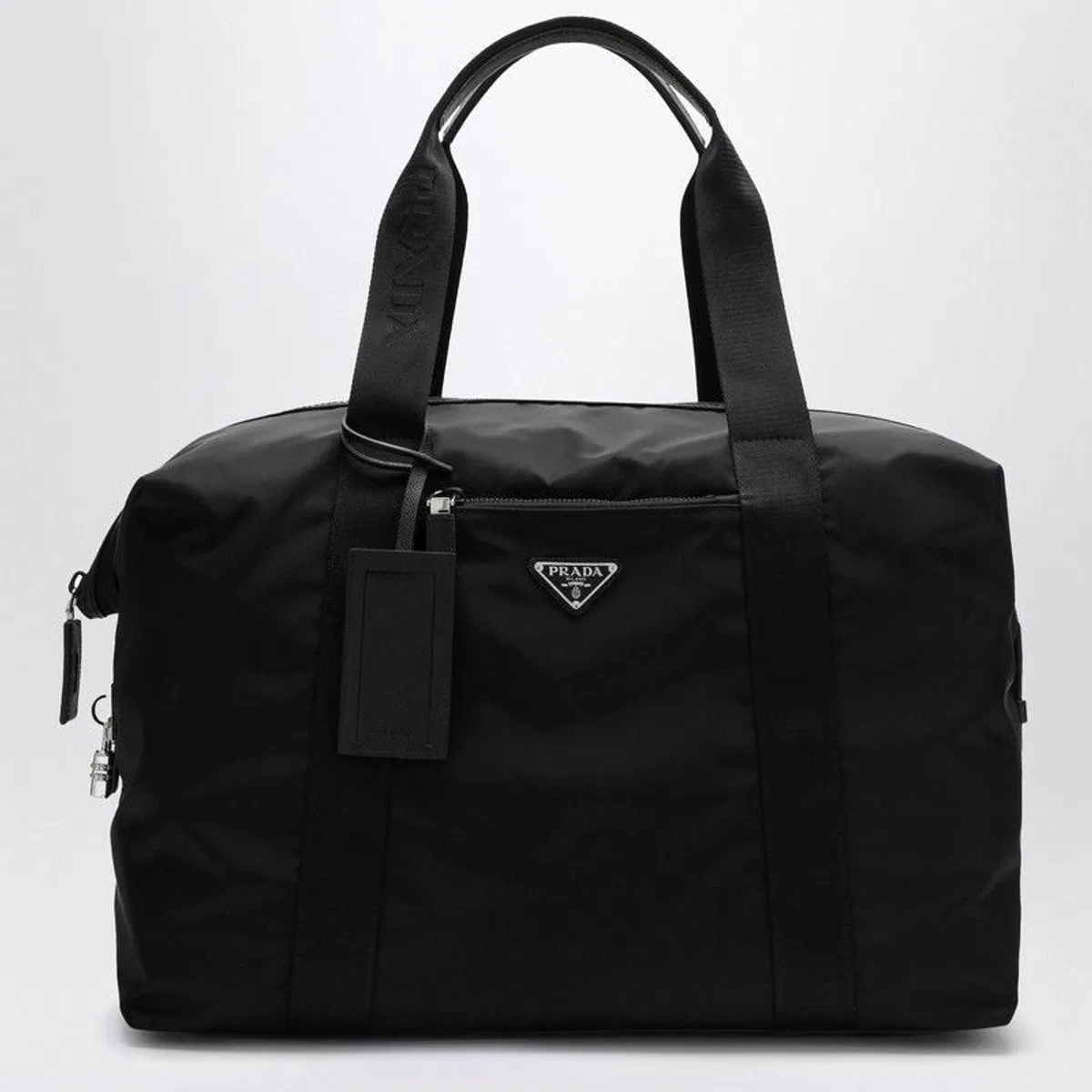 Re-Nylon Triangle Logo Holdall Bag