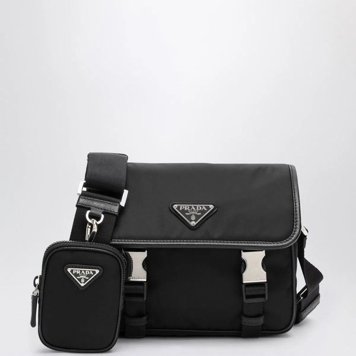 Re-Nylon And Saffiano Leather Shoulder Bag