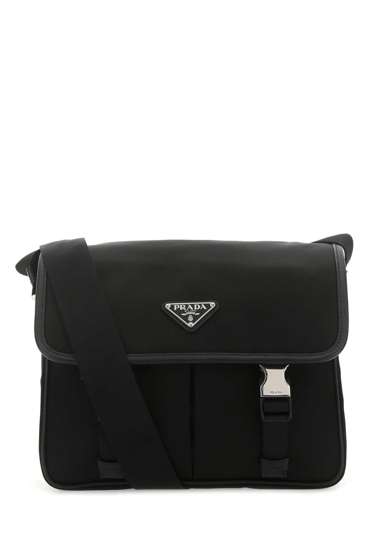 Black Re-Nylon Crossbody Bag