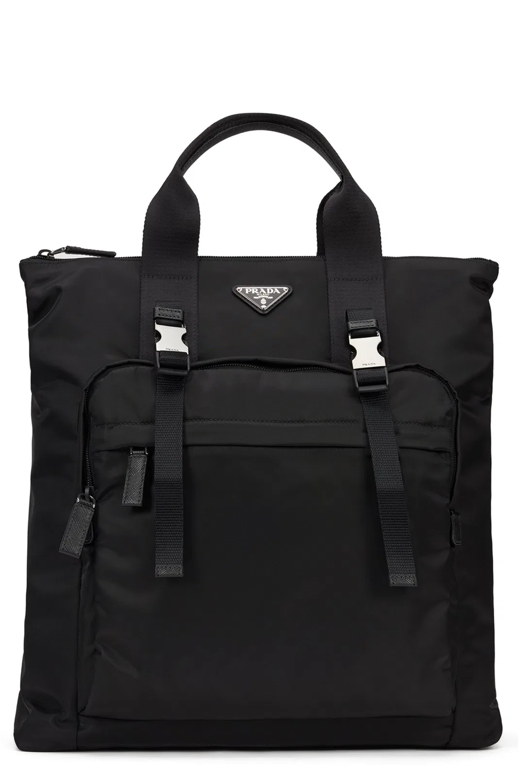 Tote Bag In Re-Nylon And Saffiano Leather