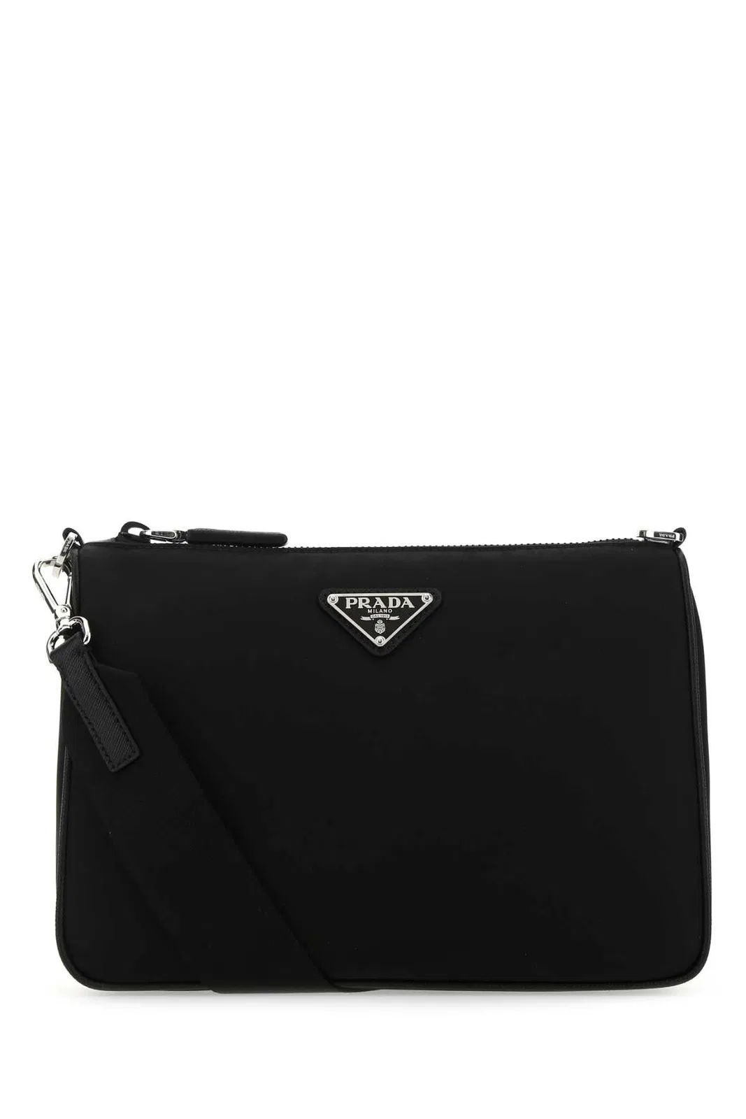 Black Re-Nylon Crossbody Bag