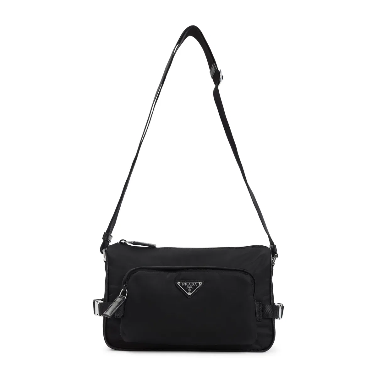 Re-Nylon And Leather Shoulder Bag