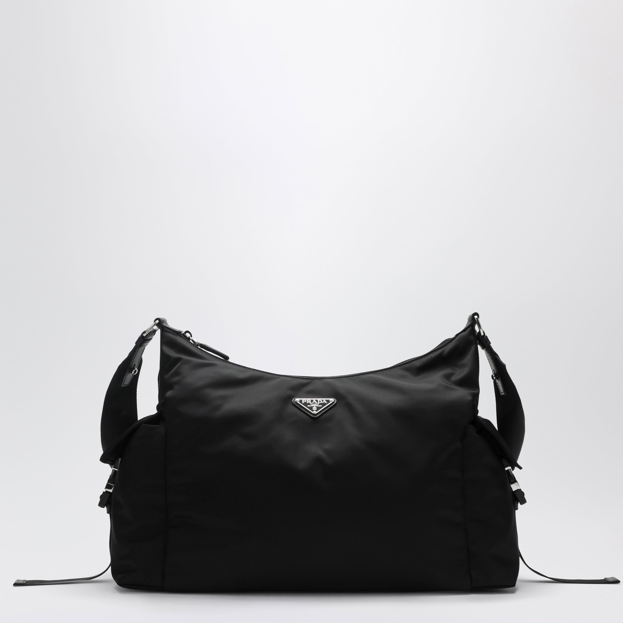 Black Explore Bag In Renylon And Leather By