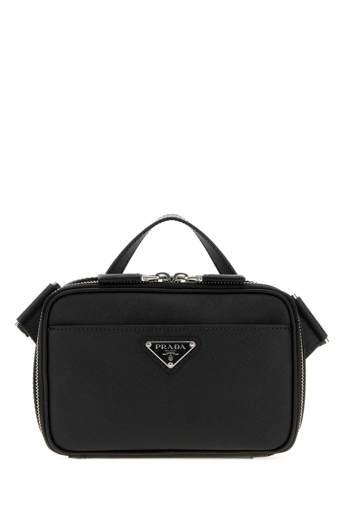 Black Leather Crossbody Bag