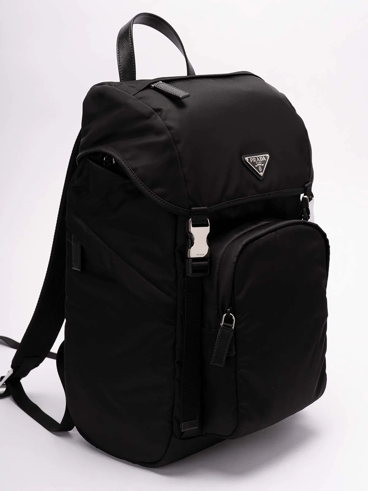 Prada Leather Backpack In Black
