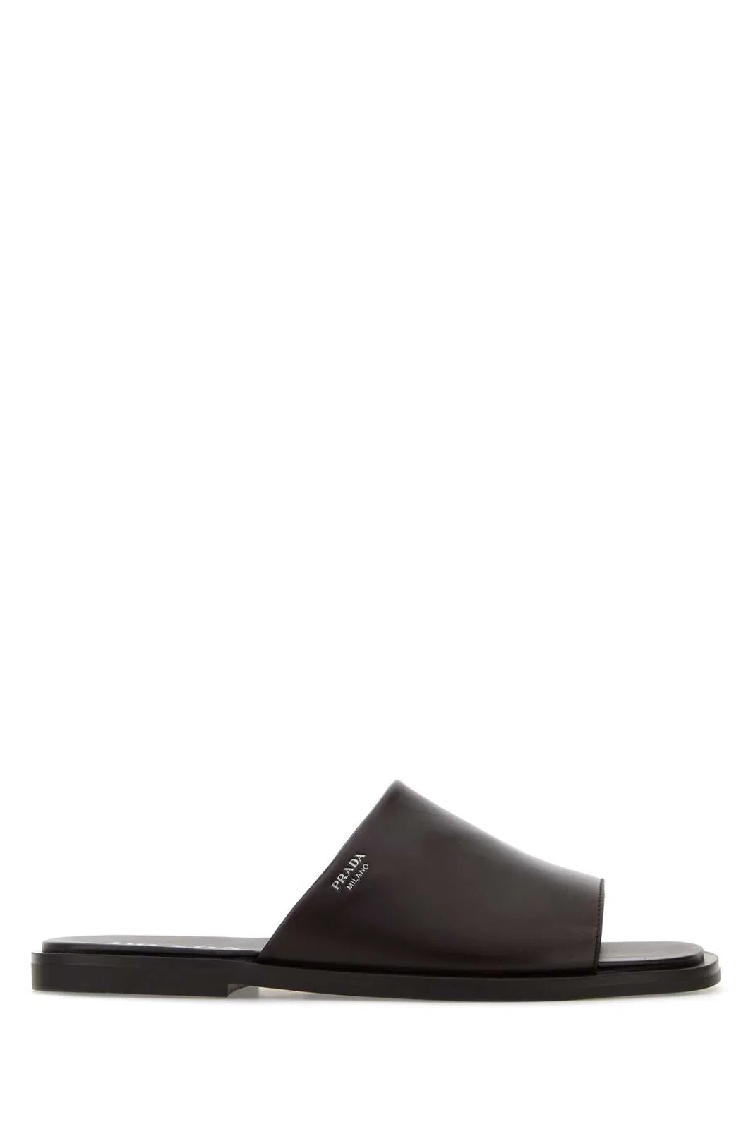 Dark Brown Leather Slippers