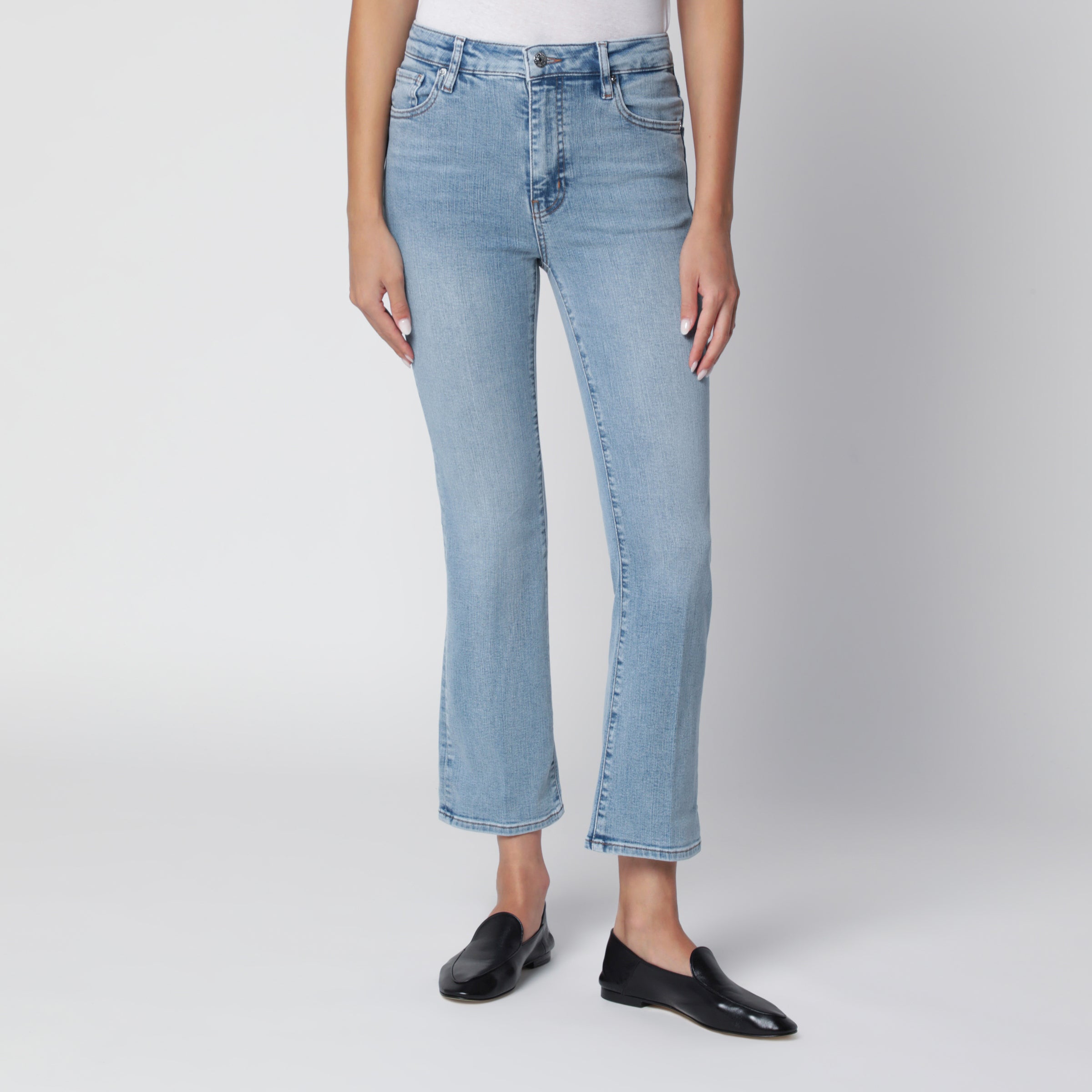 The Reboot Crop Jeans In Lark Light Blue