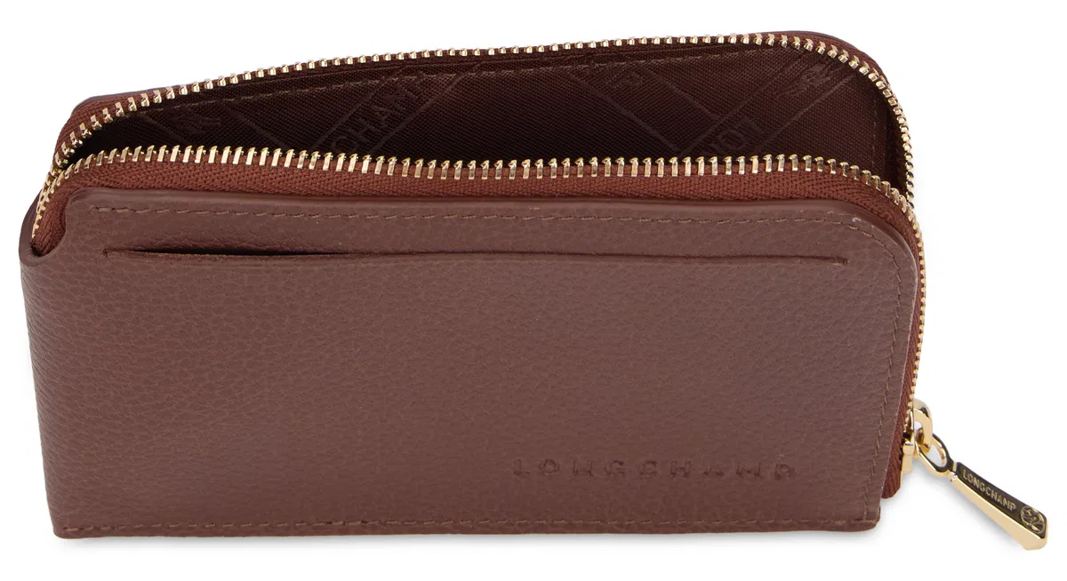 Longchamp Leather Wallet In Brown