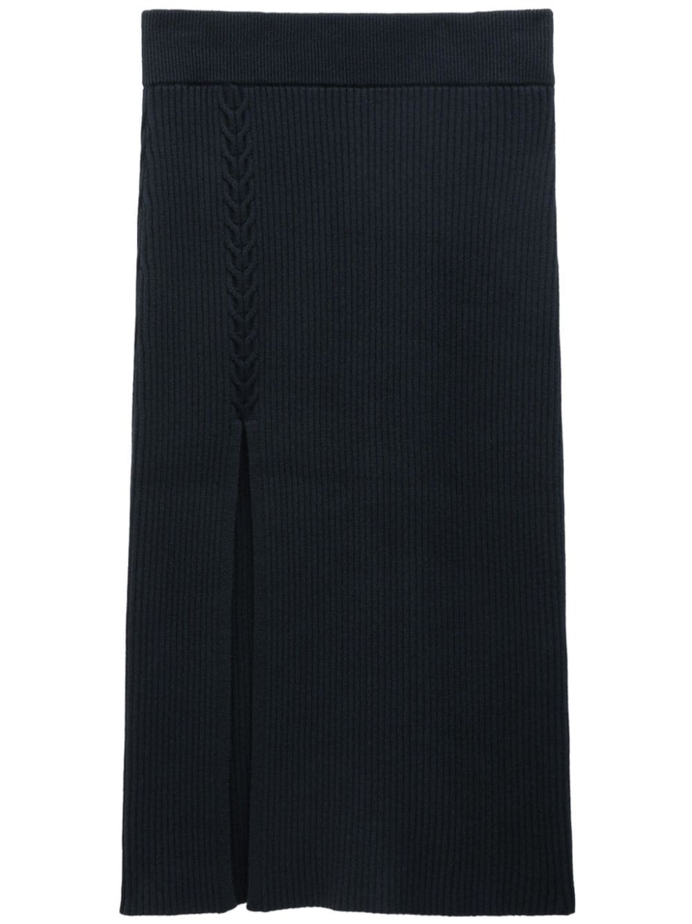 Cable Knit Asymmetrical Skirt