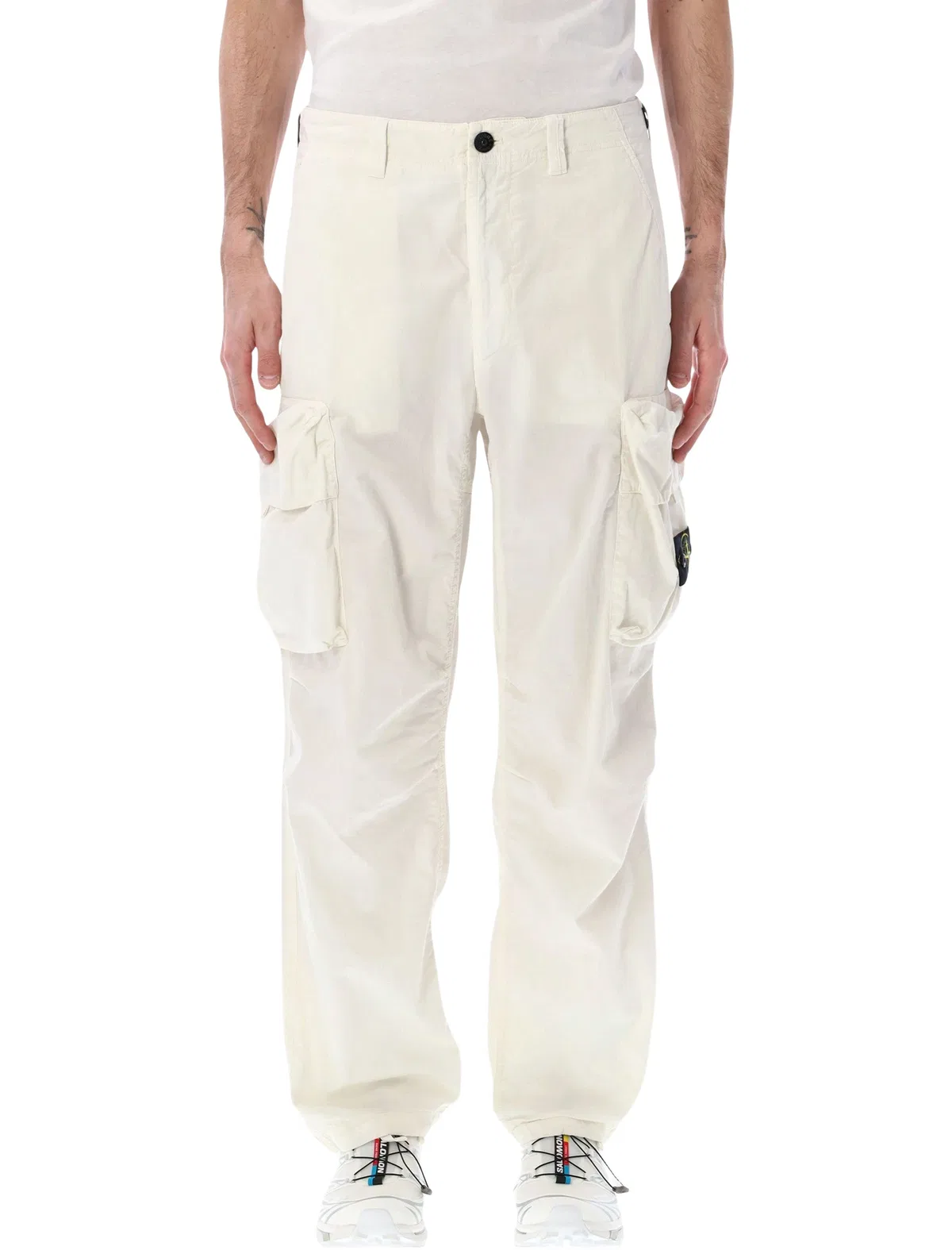 Stone Island Stone Island Cotton Nylon Micro Ripstop Cargo Trousers
