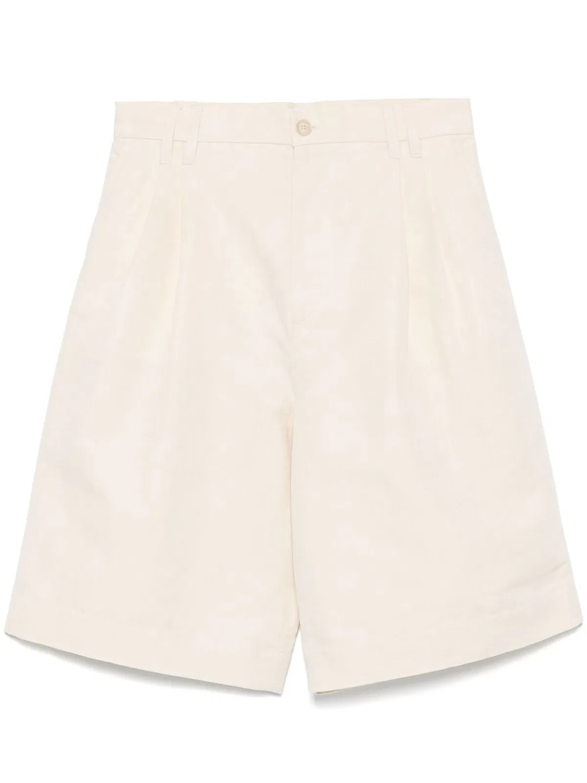Relaxed Pleated Cotton Linen Skirt