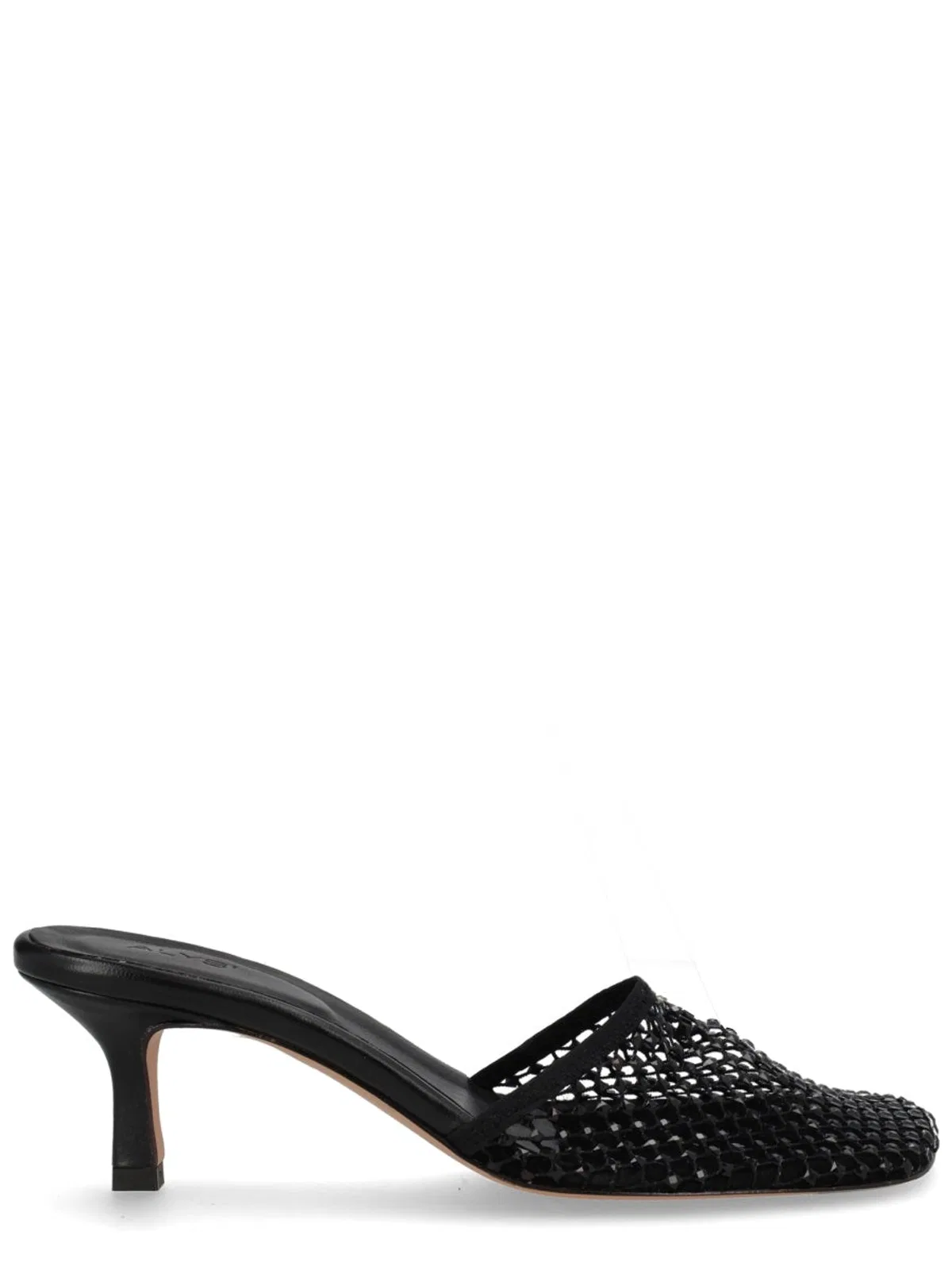 Black Polyester Heels