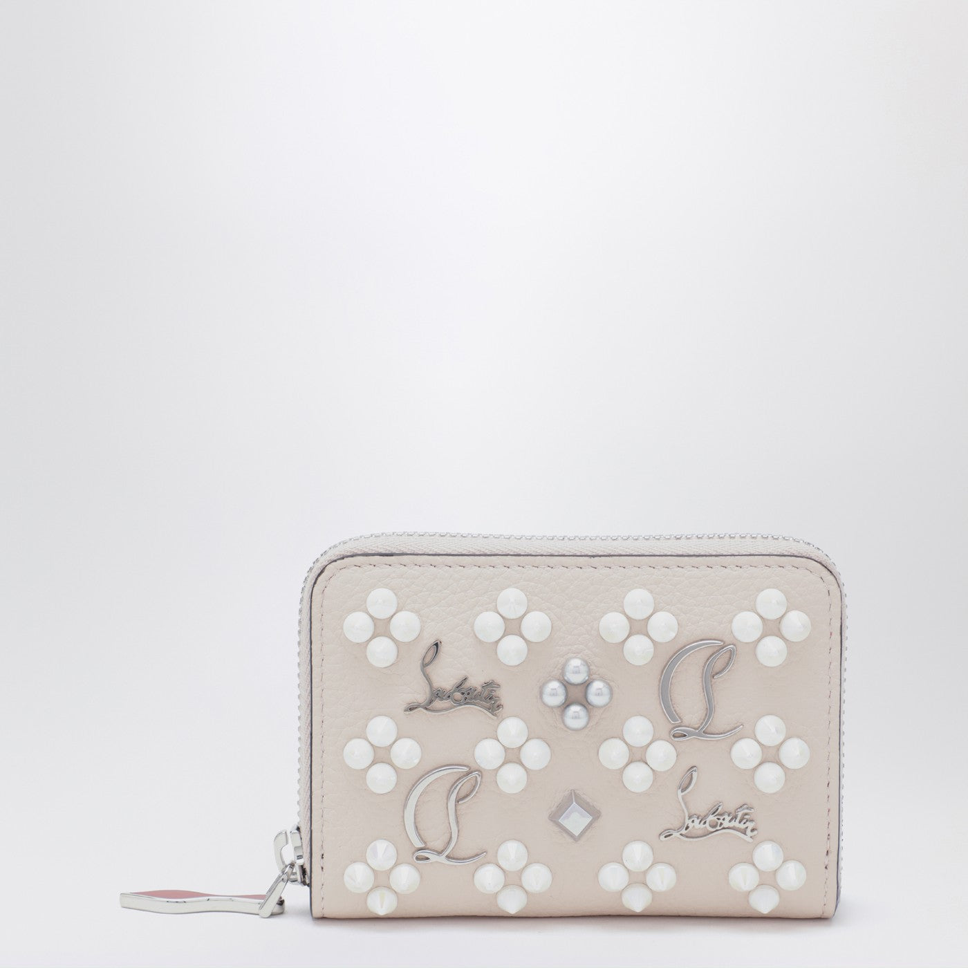 Panettone Coin Purse In Grained Calfskin And Spikes