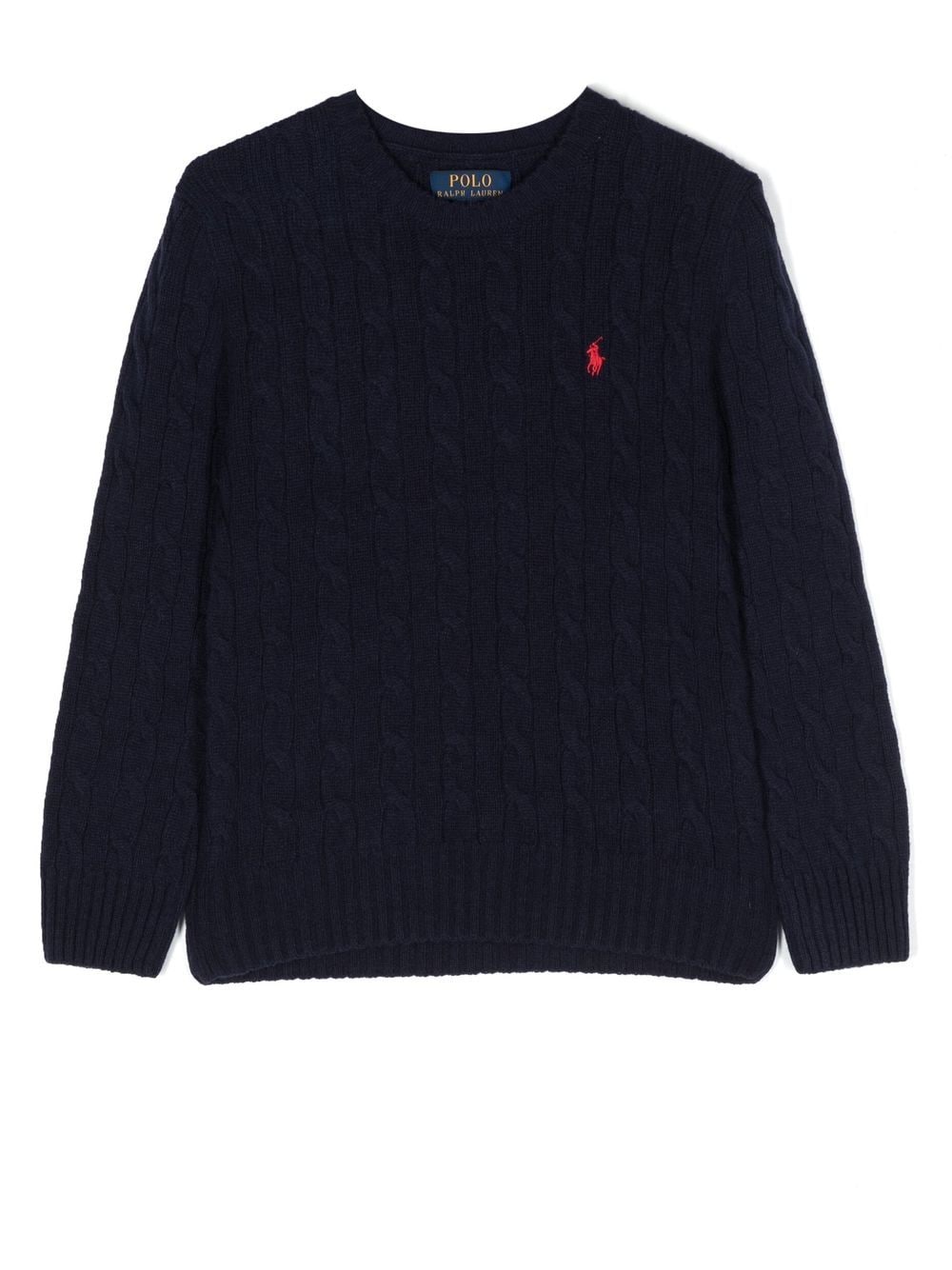 Kids Navy Wool Cashmere Sweater