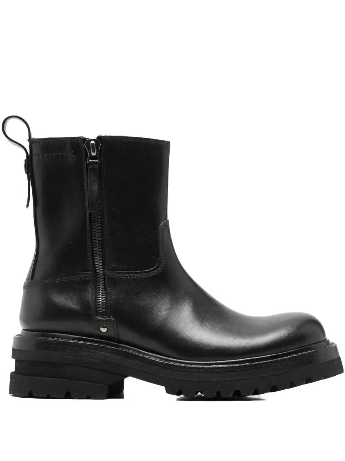 Elba Leather Ankle Boots With Zip