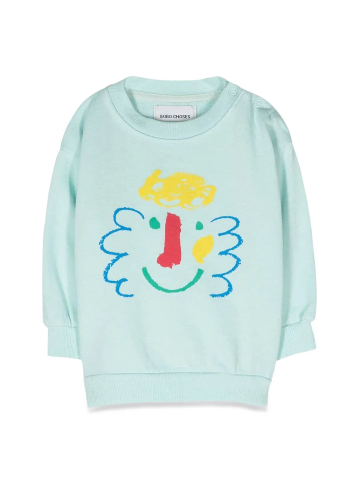 Bobo Choses Baby Happy Mask Sweatshirt In Azure