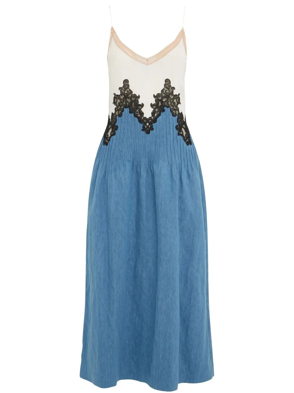 Althea Long Blue Lace Dress