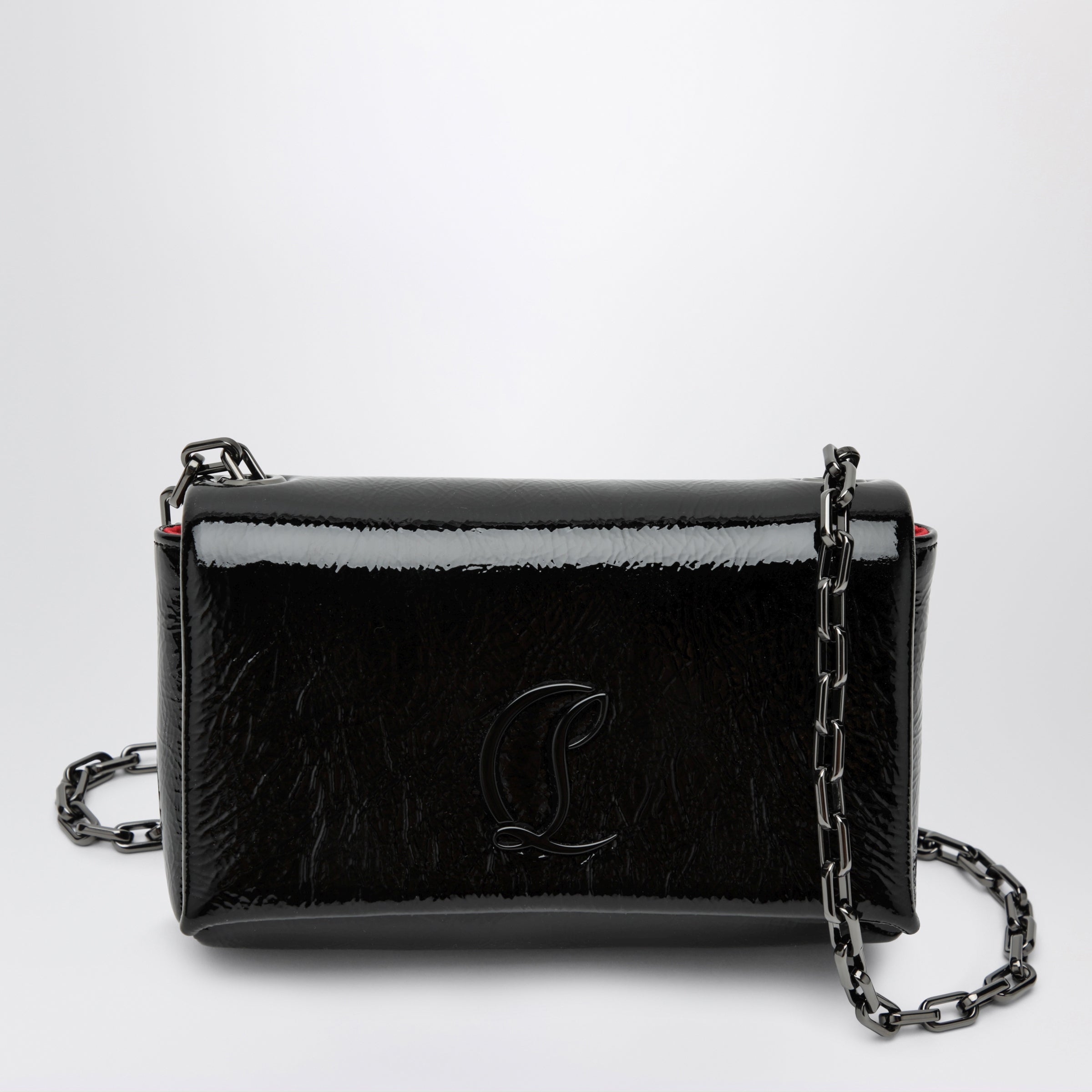 Loubi 54 Large Flap Shoulder Bag Black