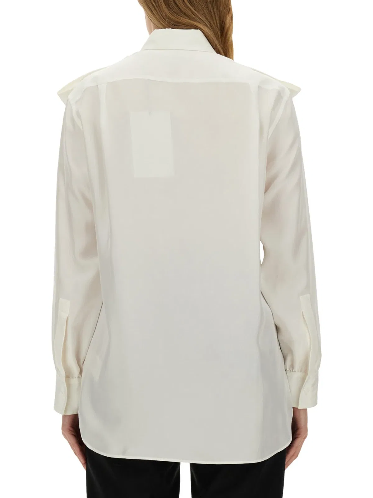 Burberry White Regular Solid Shirt In Neutral