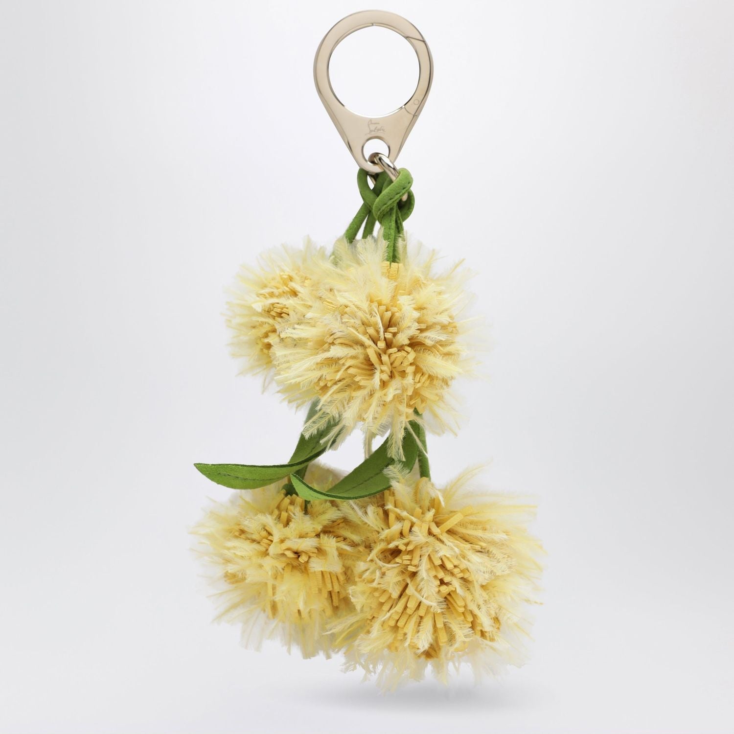 Leather Bag Charm In The Shape Of A Mimosa