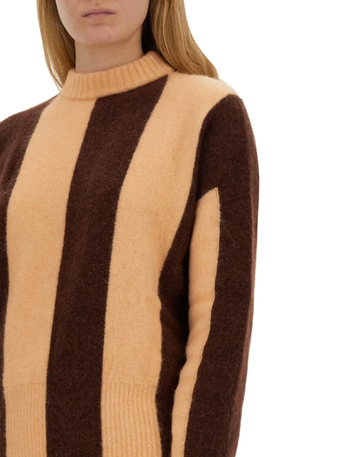 Alysi Knit Sweater Long Sleeves Striped Pattern In Multicolor