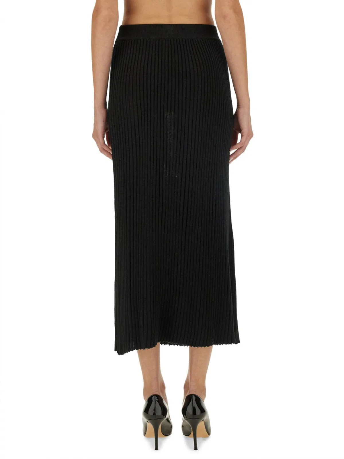 Kiton Elegant Knit Skirt Size 40 For Women In Black