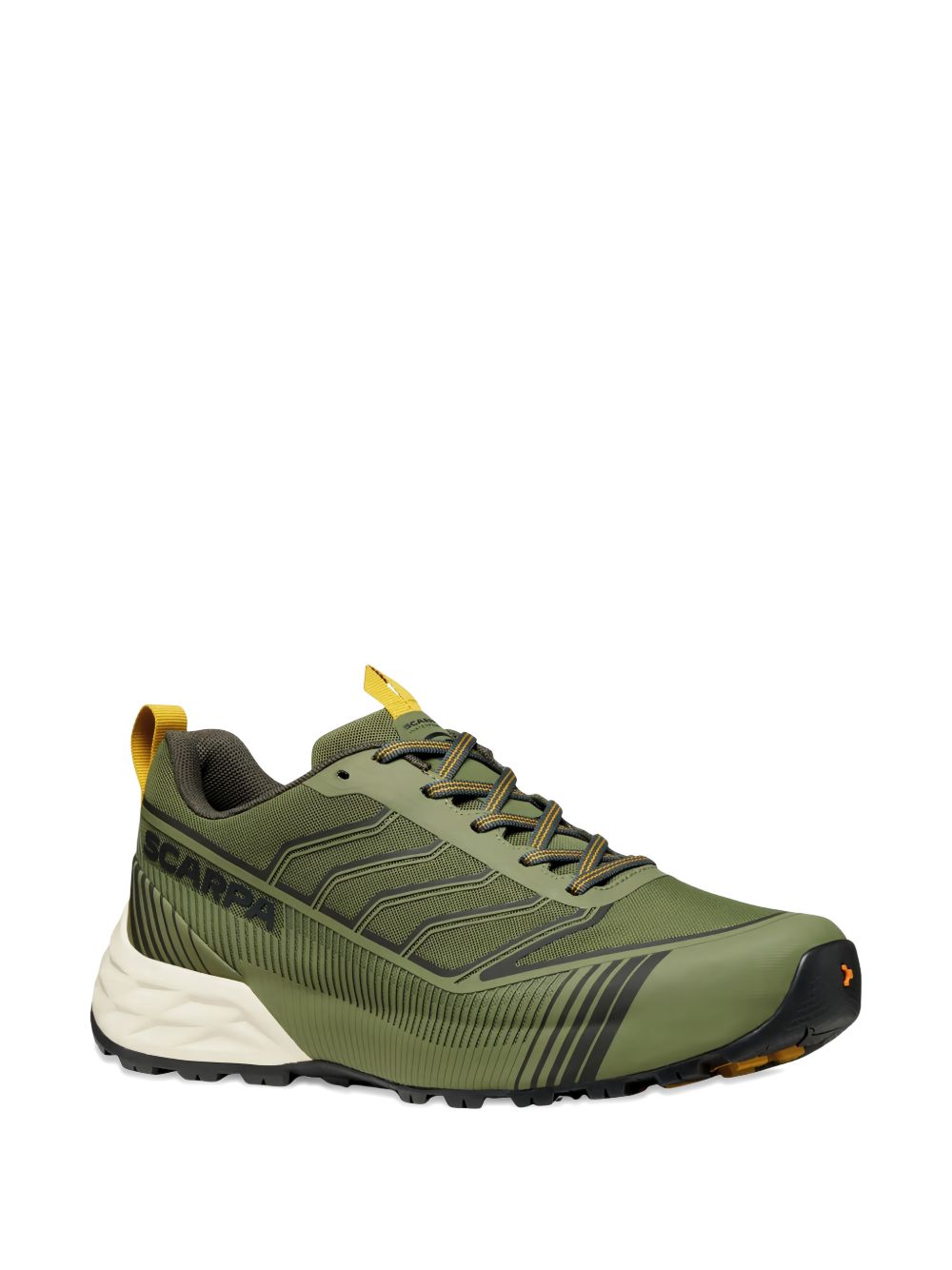 Olive Green Cotton Acrylic Sneakers