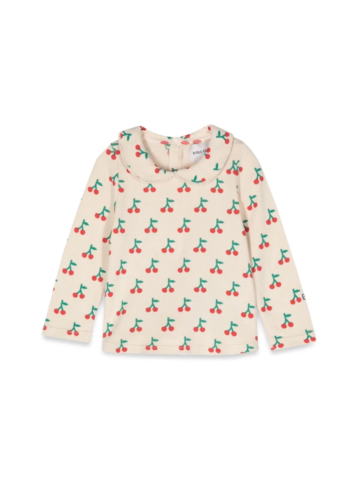 Bobo Choses Baby Cherry All Over Collar T-shirt In White