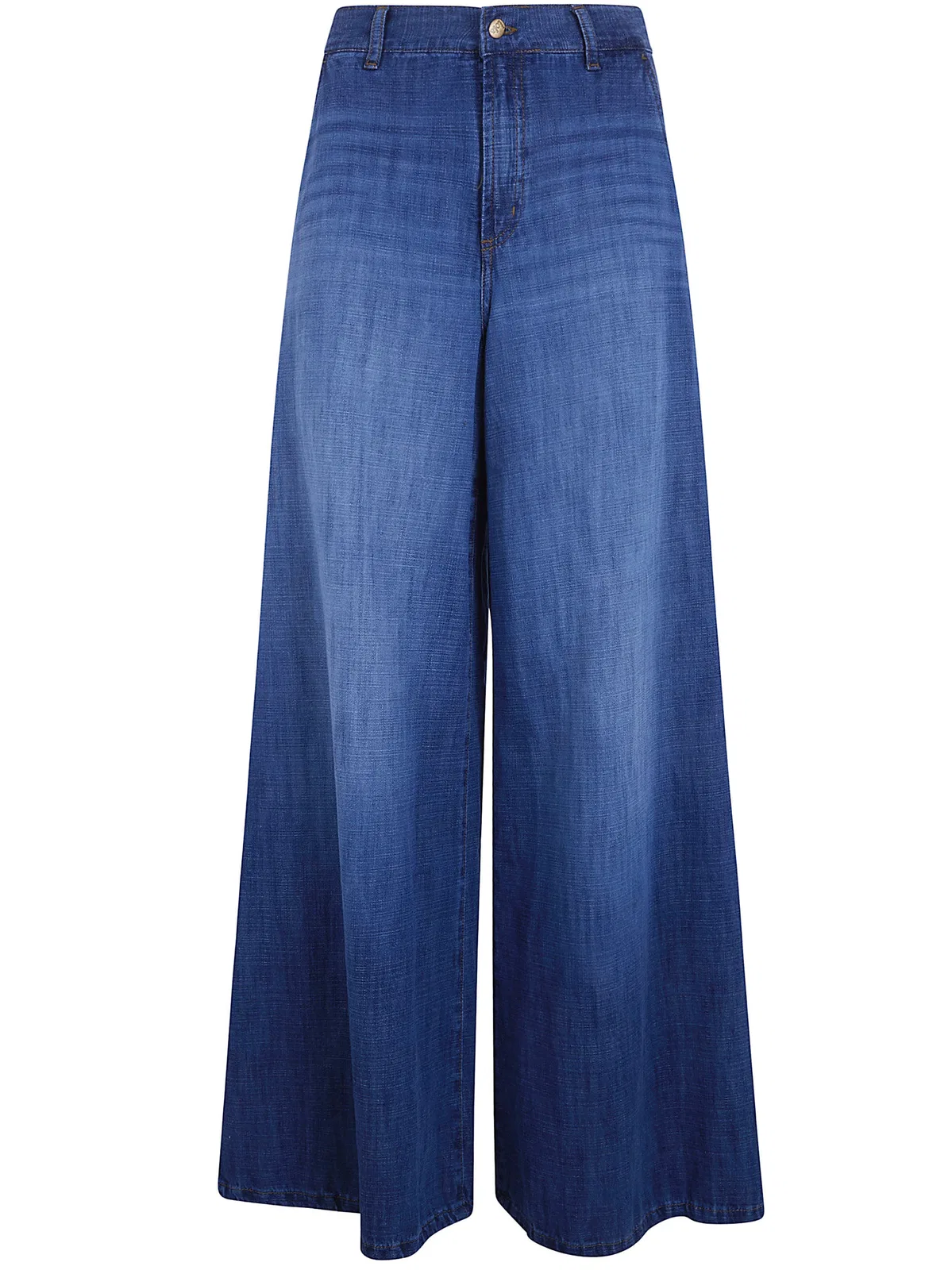 "New Marlene" Straight Wide Leg Cotton & Linen Trousers
