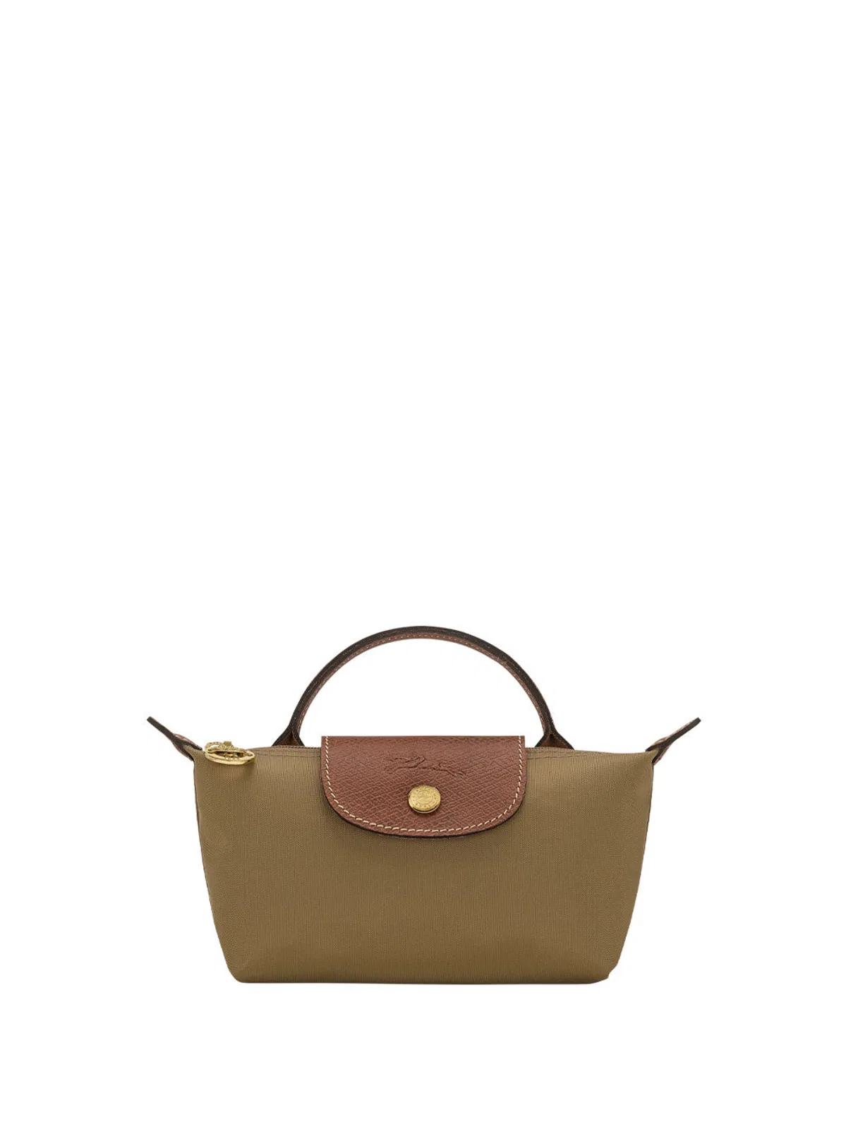 Longchamp Le Pliage Original Pebble Clutch Bag Olive In Green