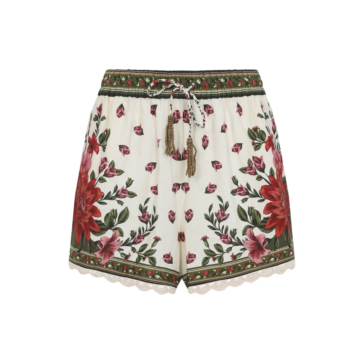 Sand Silk Floral Print Shorts