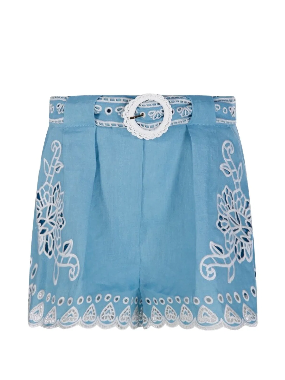 Blue Silk Shorts