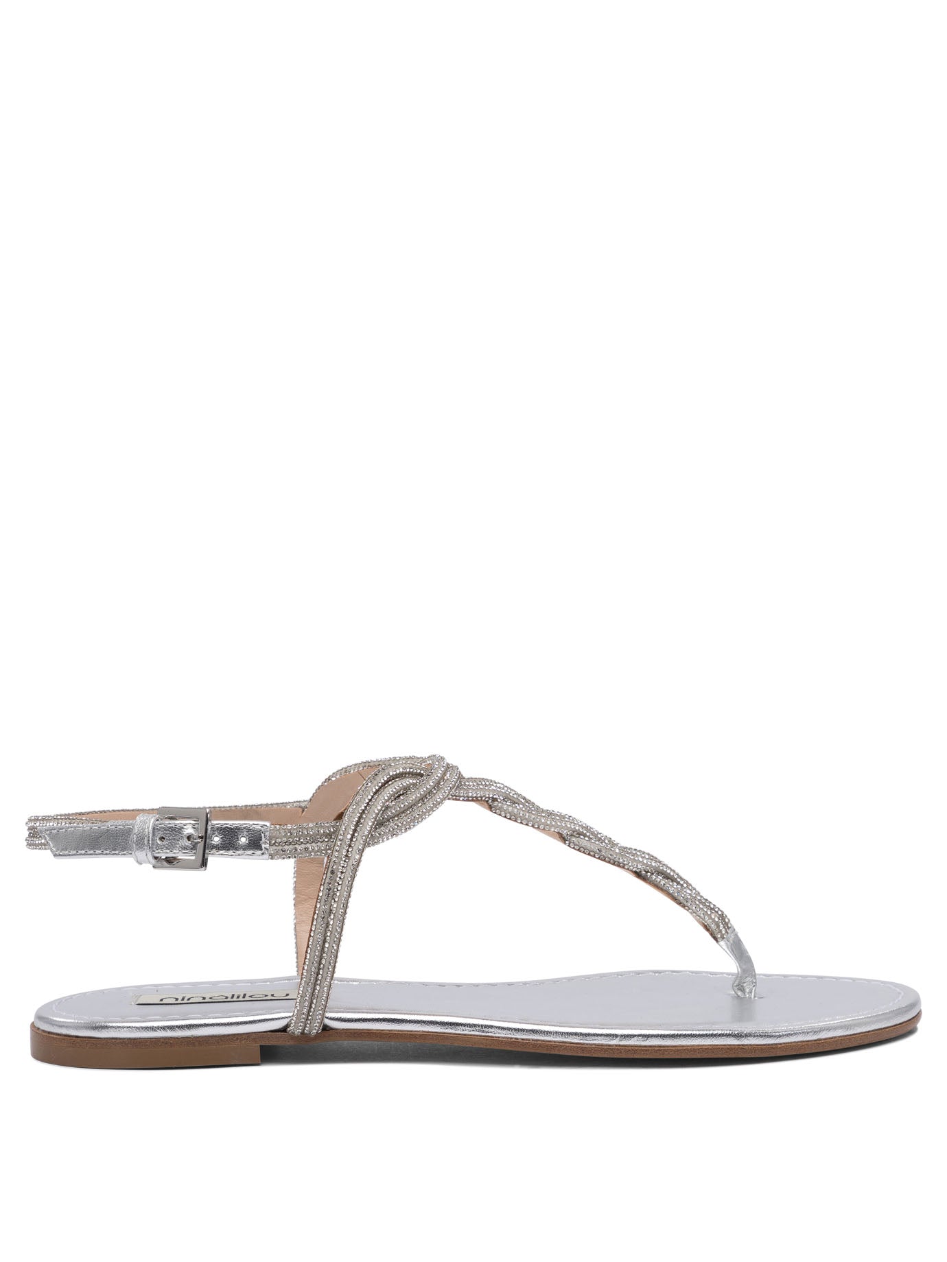 Silver Leather Sandals