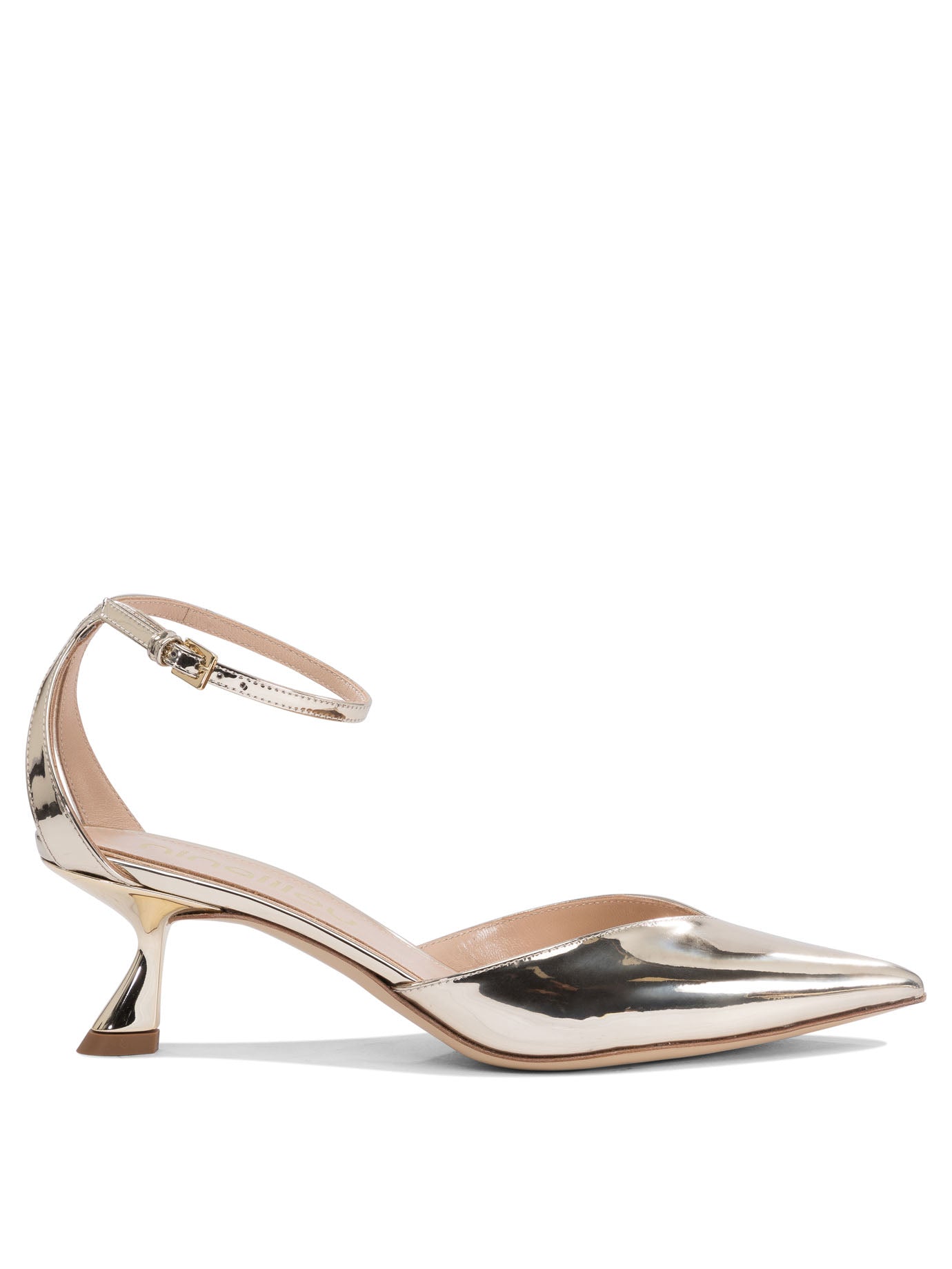 Gold Rubber Heeled Shoes