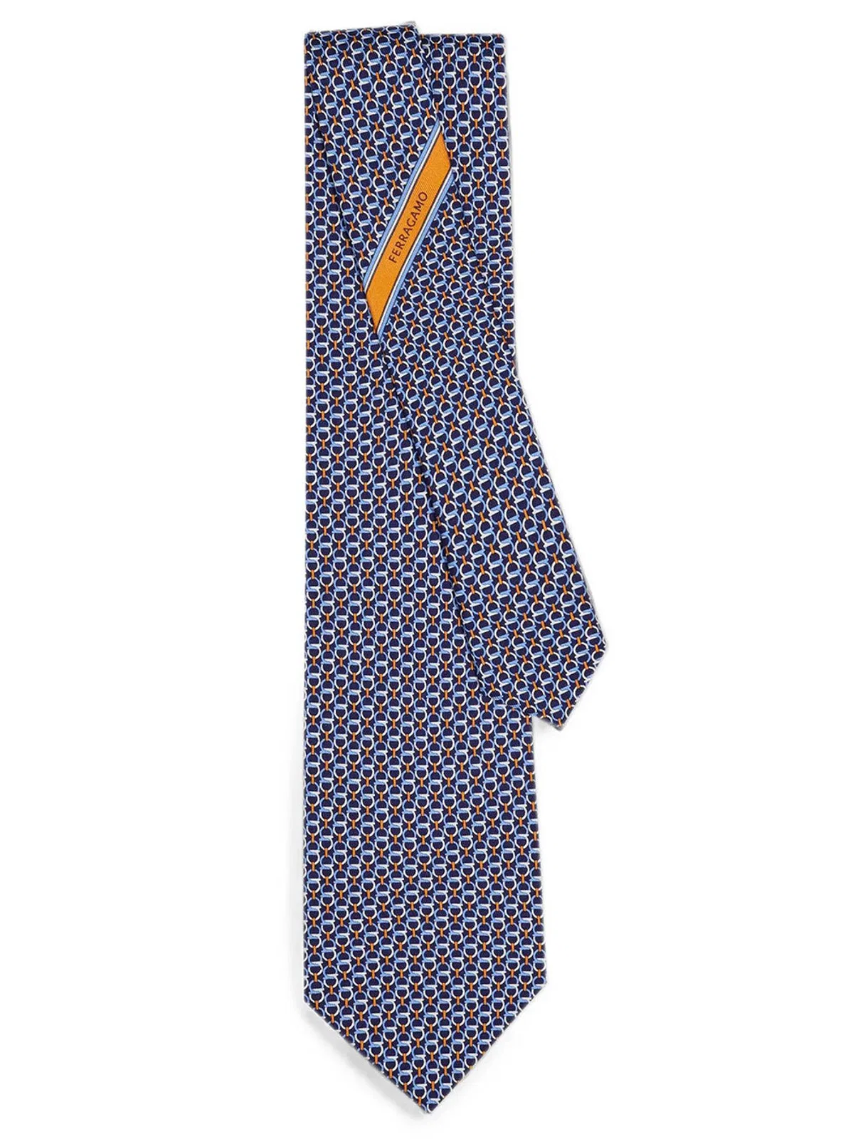 Gancini-Print Silk Tie