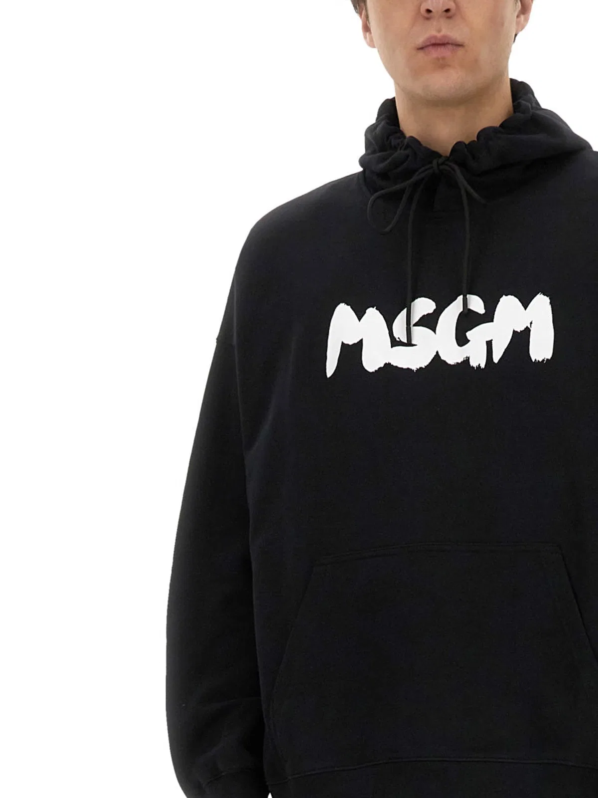 Msgm Hoodie In Black