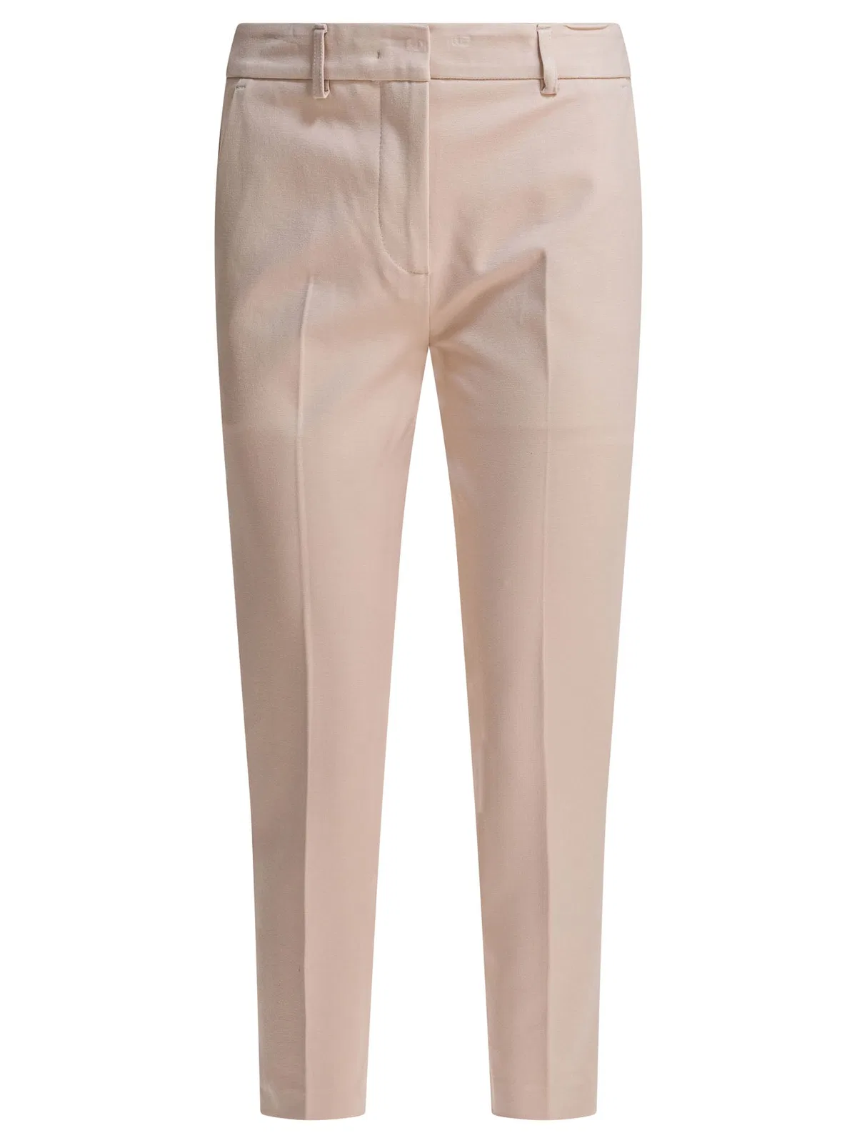 Beige Elastane Trousers