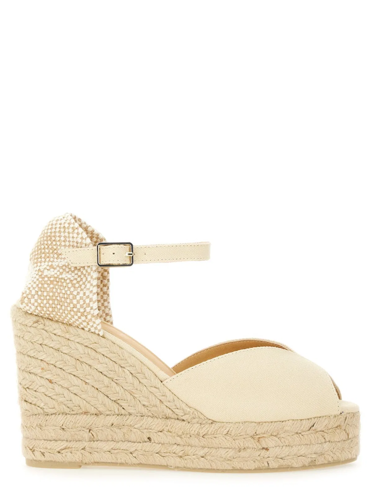 Castañer Bianca Raffia Wedge Espadrilles In Nude