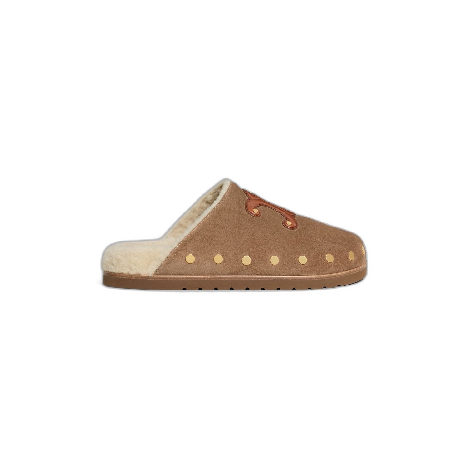 Peanut Calfskin Wedge Clog