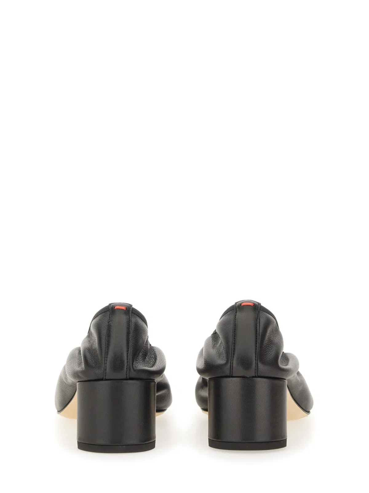 Aeyde Black Nappa Leather High Heels In Black
